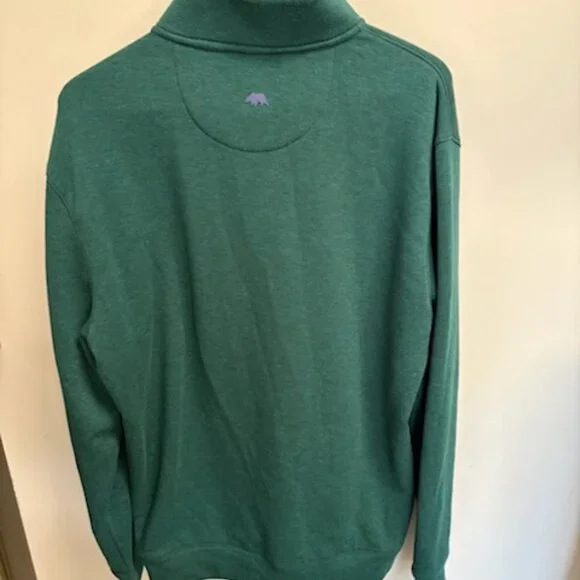Onward Reserve Performance Men's Green 1/4-Zip Sweater M - Picture 4 of 8